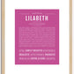 Lilabeth | Name Art Print