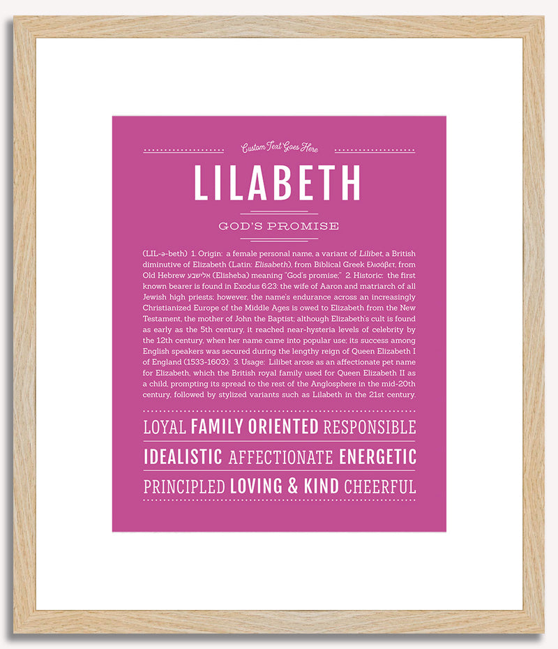 Lilabeth | Name Art Print