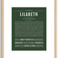 Lilabeth | Name Art Print