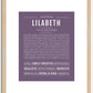 Lilabeth | Name Art Print