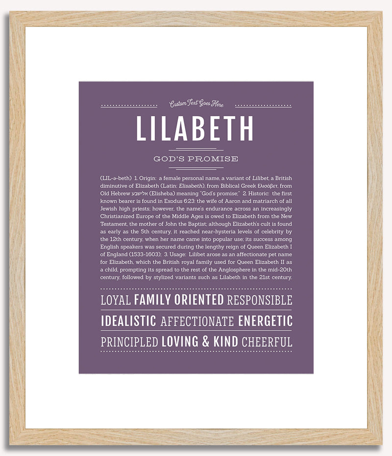 Lilabeth | Name Art Print