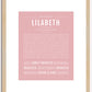 Lilabeth | Name Art Print