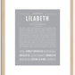 Lilabeth | Name Art Print