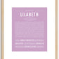 Lilabeth | Name Art Print