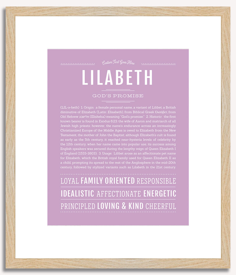 Lilabeth | Name Art Print