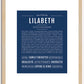 Lilabeth | Name Art Print