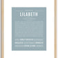 Lilabeth | Name Art Print