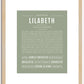 Lilabeth | Name Art Print