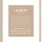 Lilabeth | Name Art Print