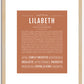 Lilabeth | Name Art Print