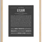 Lilah | Name Art Print