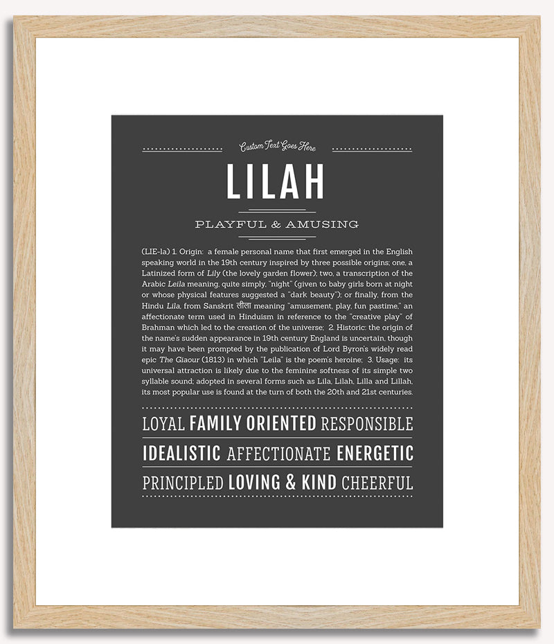 Lilah | Name Art Print