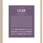 Lilah | Name Art Print