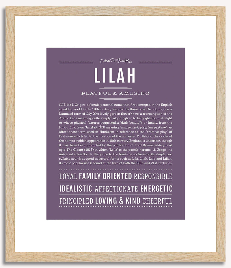 Lilah | Name Art Print