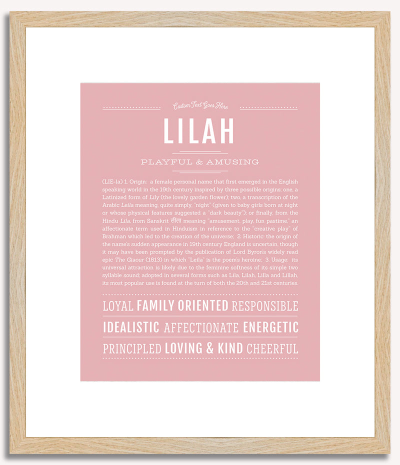 Lilah | Name Art Print