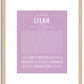 Lilah | Name Art Print