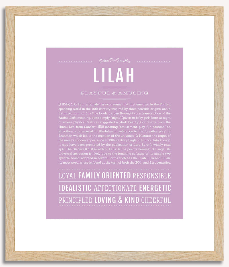 Lilah | Name Art Print