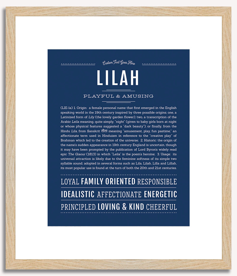 Lilah | Name Art Print