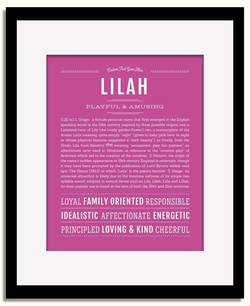 Frame Options | Dark Pink | Black Frame, Matted