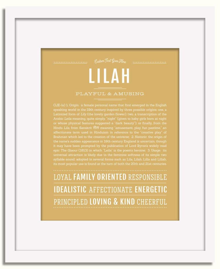 Frame Options | Matte Gold | White Frame, Matted