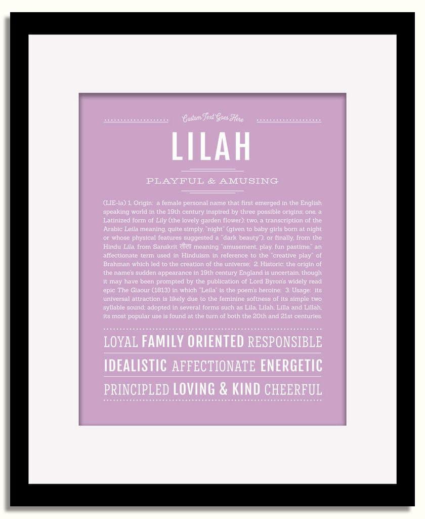 Frame Options | Lilac | Black Frame, Matted