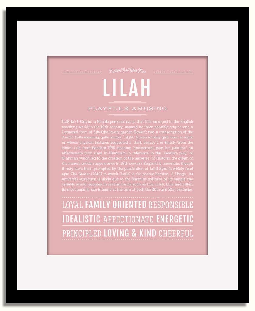 Frame Options | Dusty Rose | Black Frame, Matted