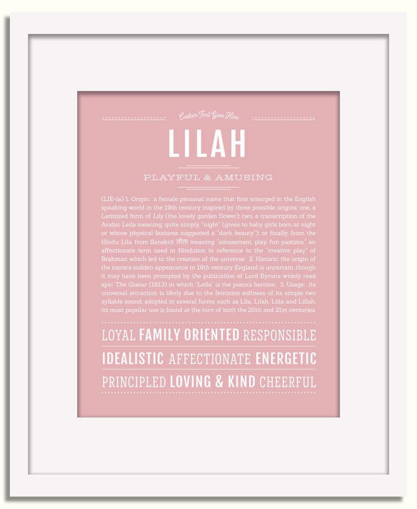 Frame Options | Dusty Rose | White Frame, Matted