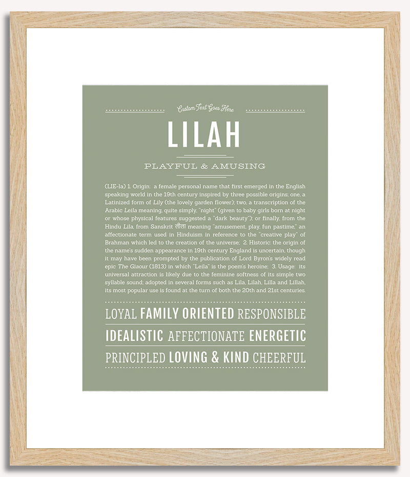 Lilah | Name Art Print