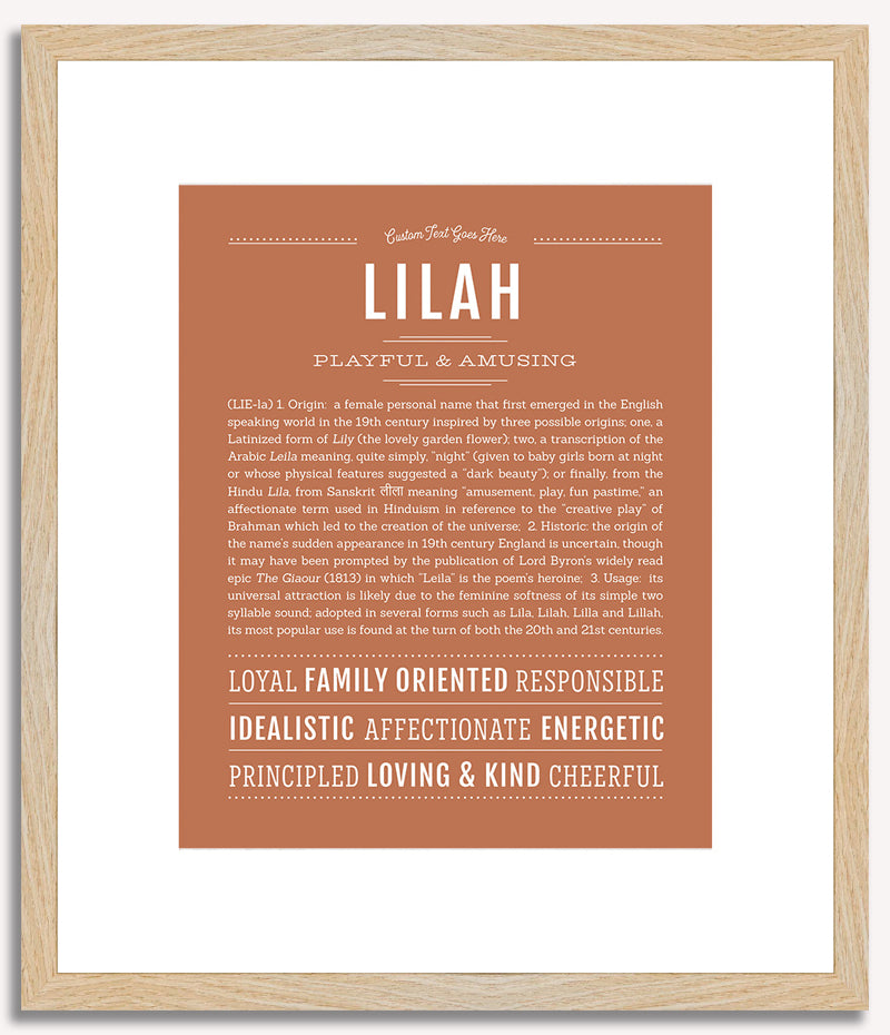 Lilah | Name Art Print