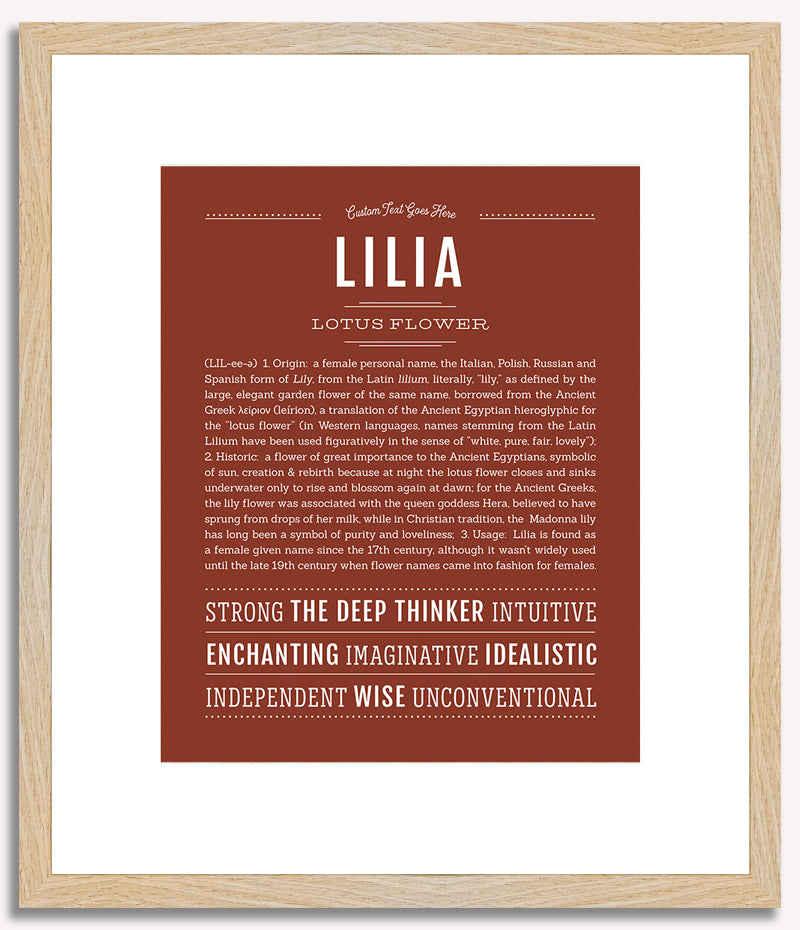 Lilia | Name Art Print