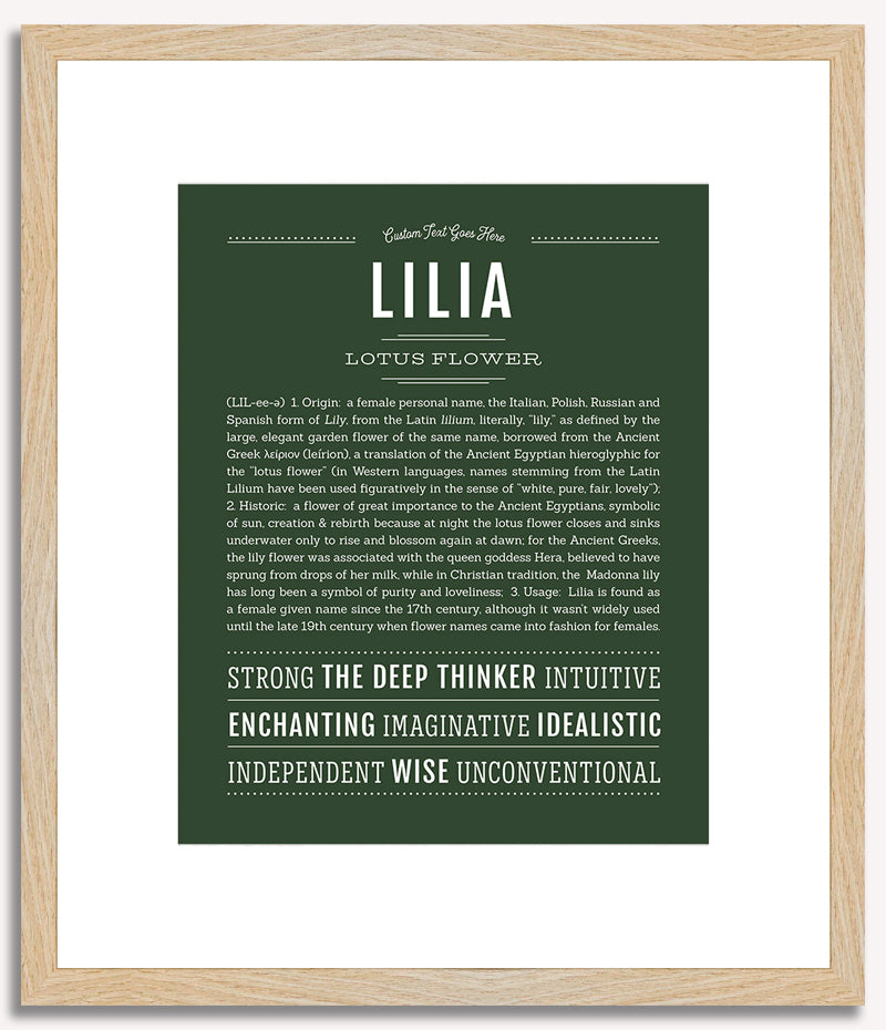 Lilia | Name Art Print