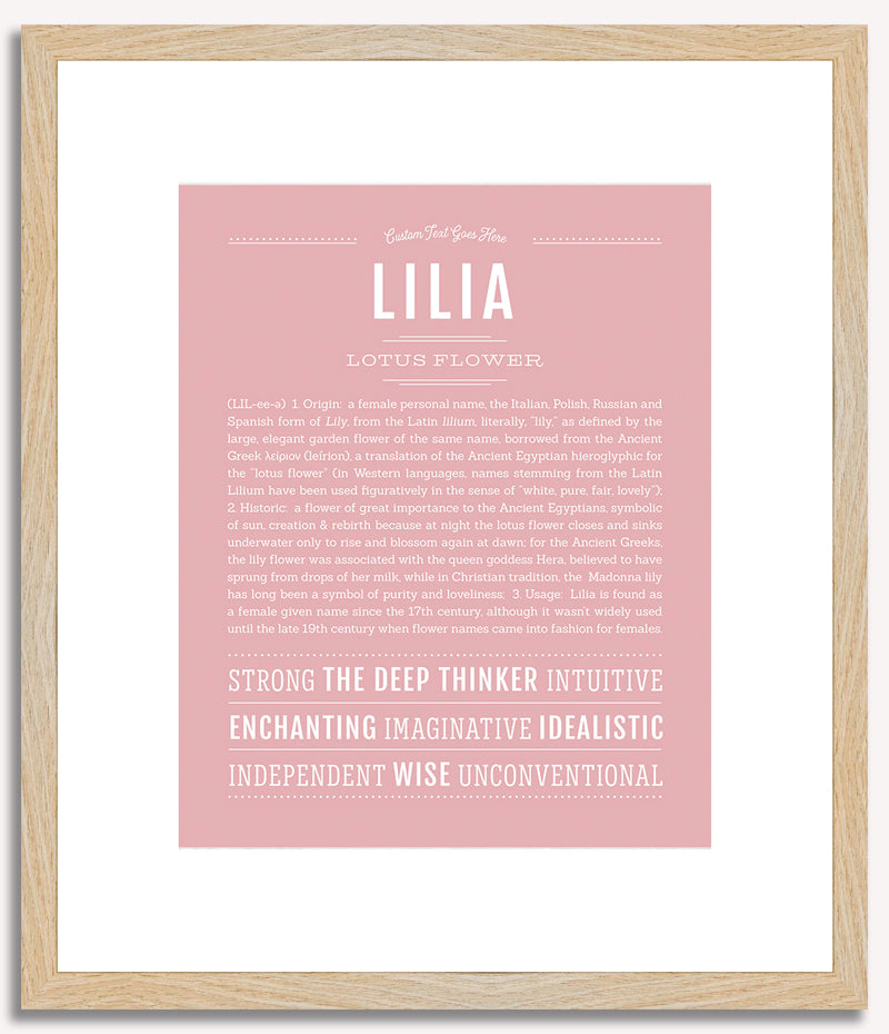 Lilia | Name Art Print