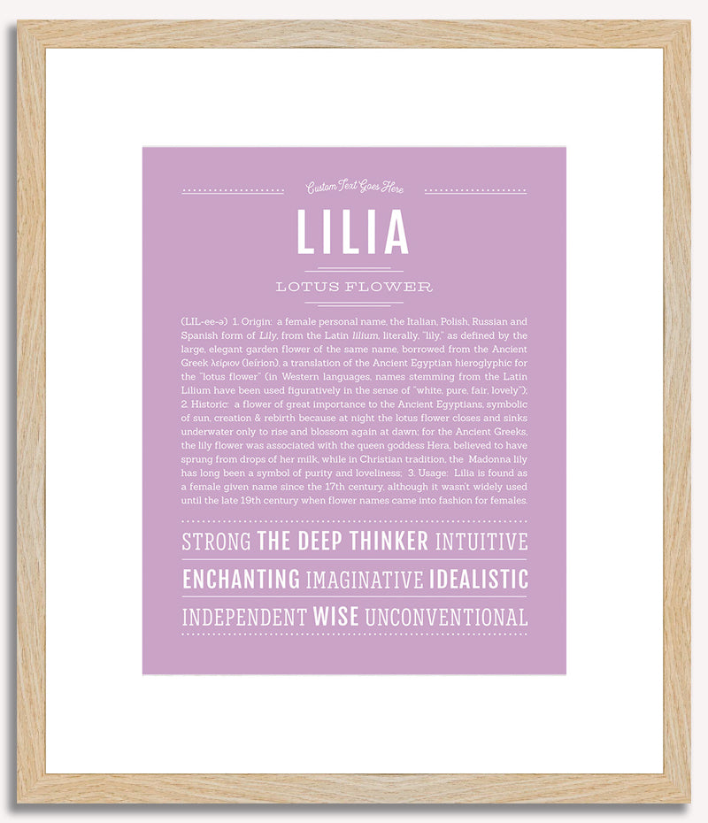 Lilia | Name Art Print