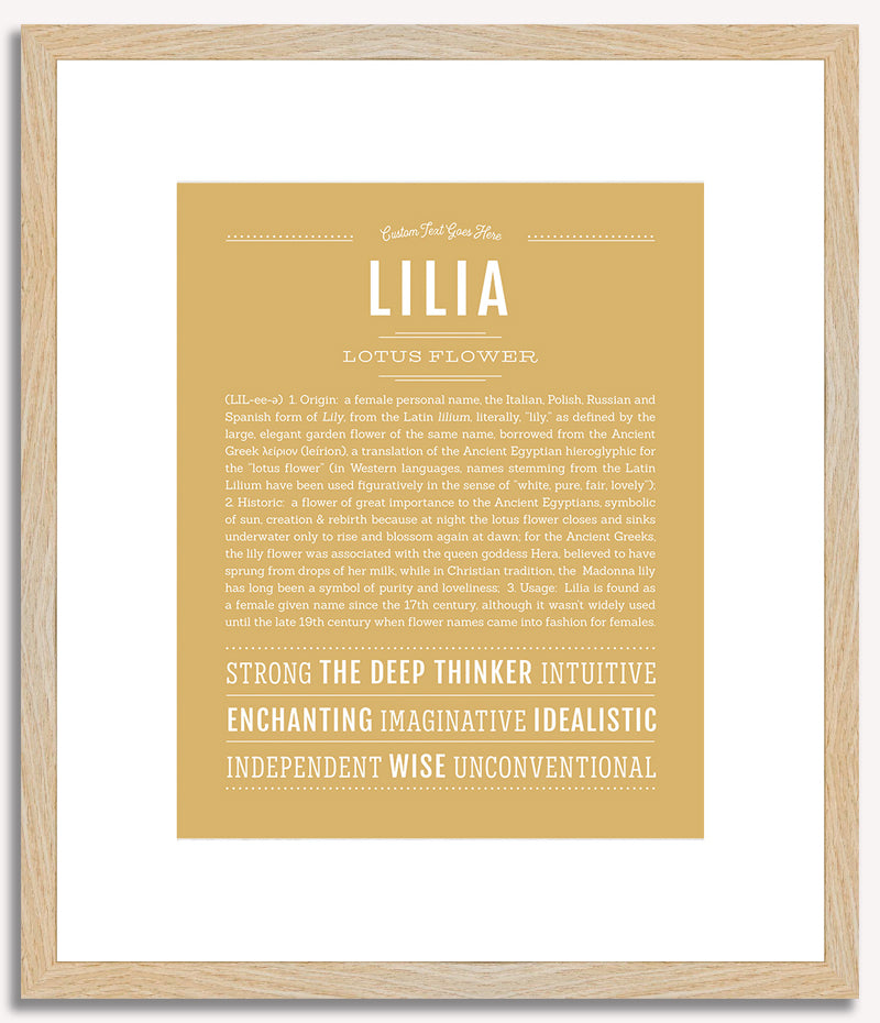 Lilia | Name Art Print