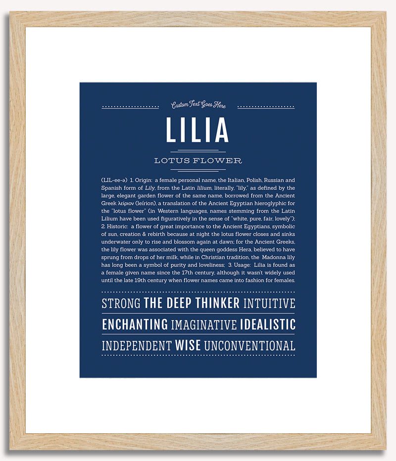 Lilia | Name Art Print