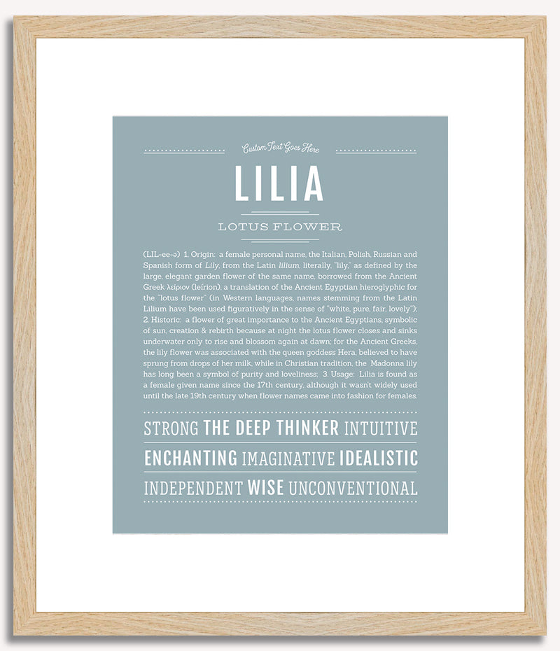 Lilia | Name Art Print