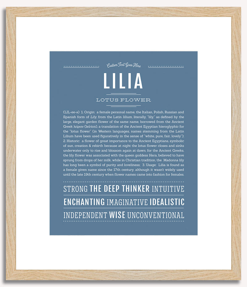 Lilia | Name Art Print