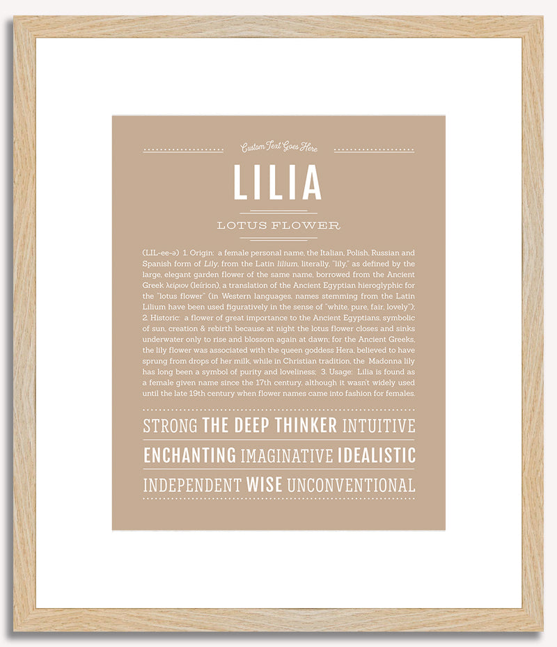 Lilia | Name Art Print