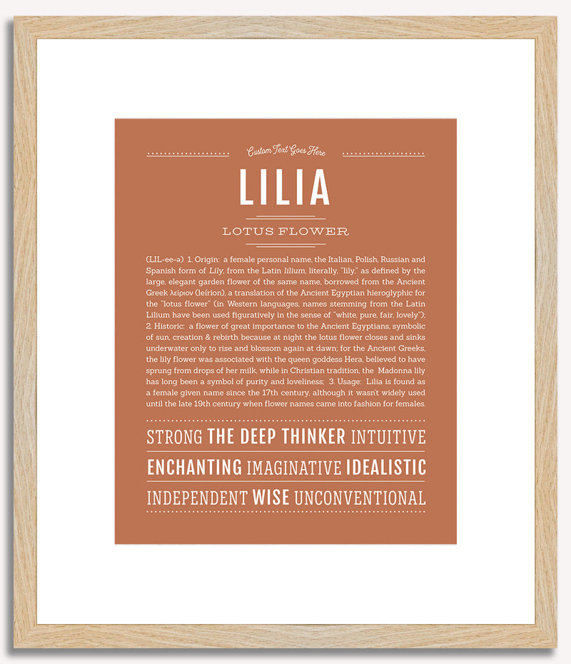 Lilia | Name Art Print