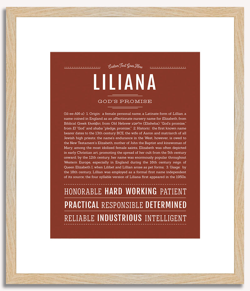 Liliana | Name Art Print