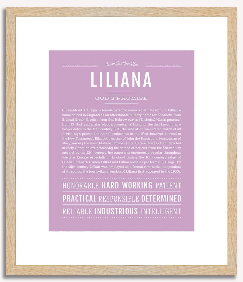 Liliana | Name Art Print