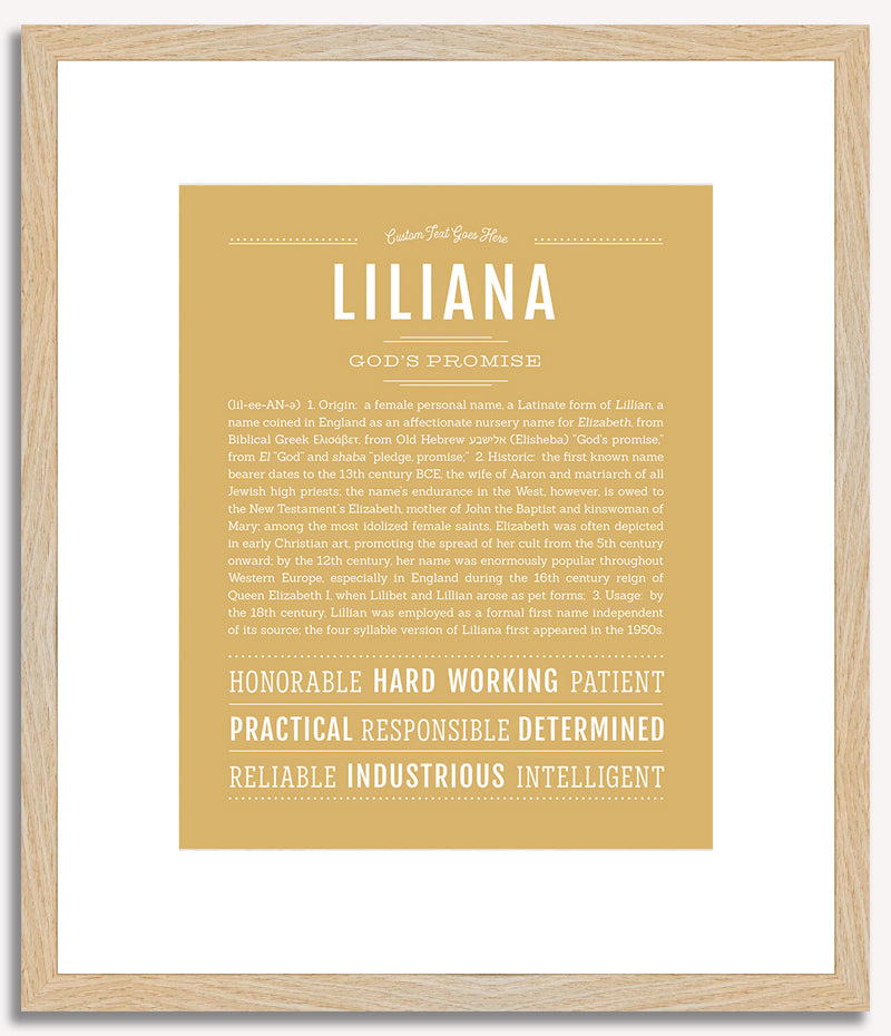 Liliana | Name Art Print