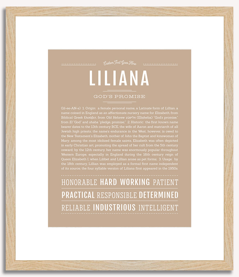 Liliana | Name Art Print