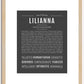 Lilianna | Name Art Print