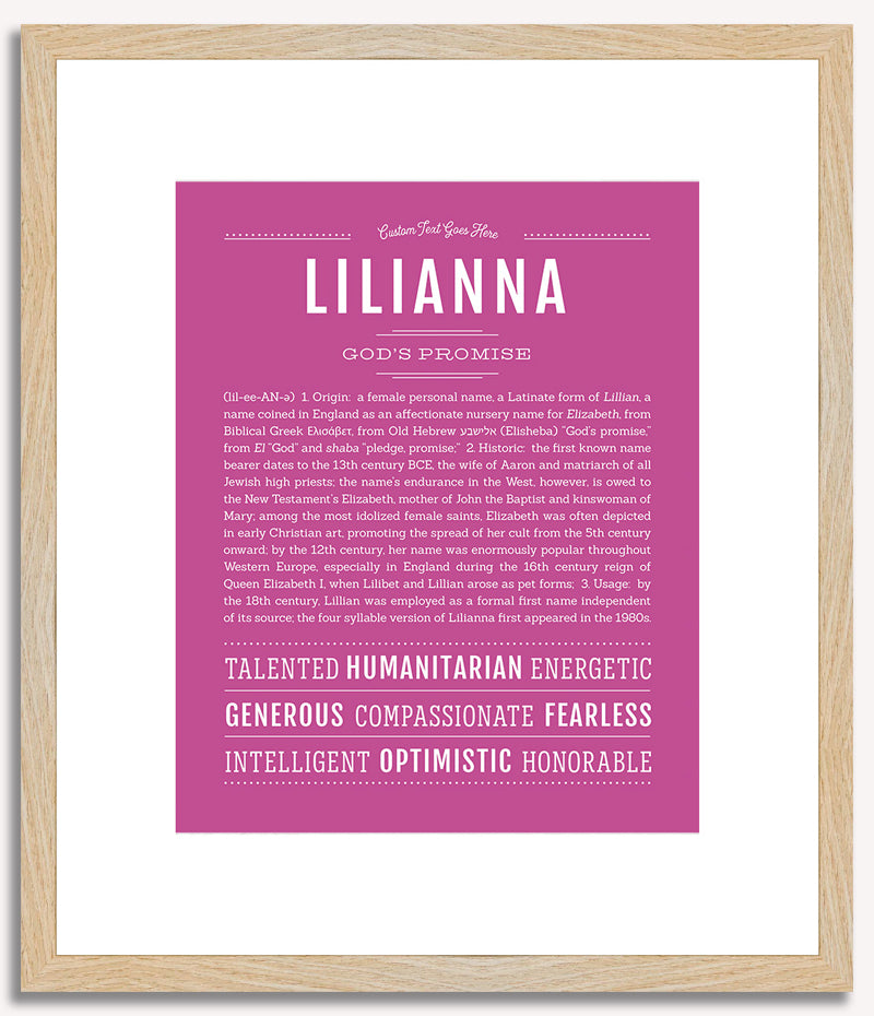 Lilianna | Name Art Print