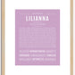 Lilianna | Name Art Print