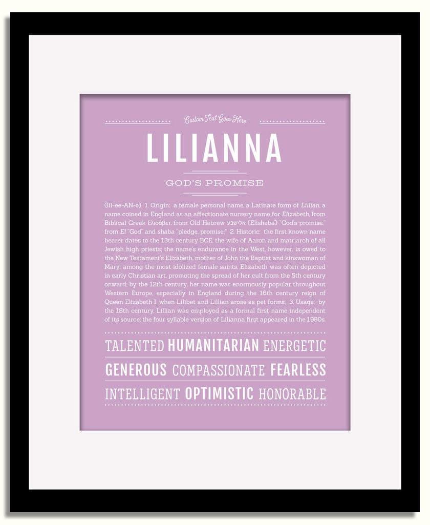 Frame Options | Lilac | Black Frame, Matted