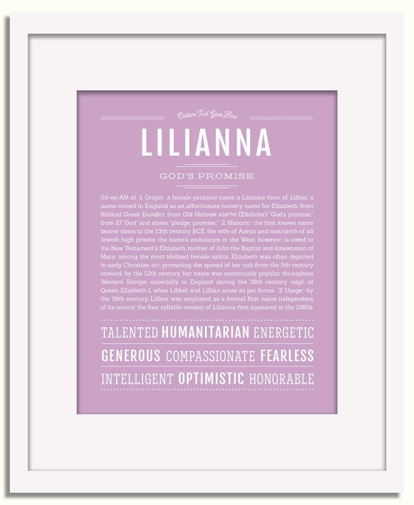 Frame Options | Lilac | White Frame, Matted