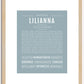 Lilianna | Name Art Print