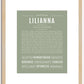 Lilianna | Name Art Print